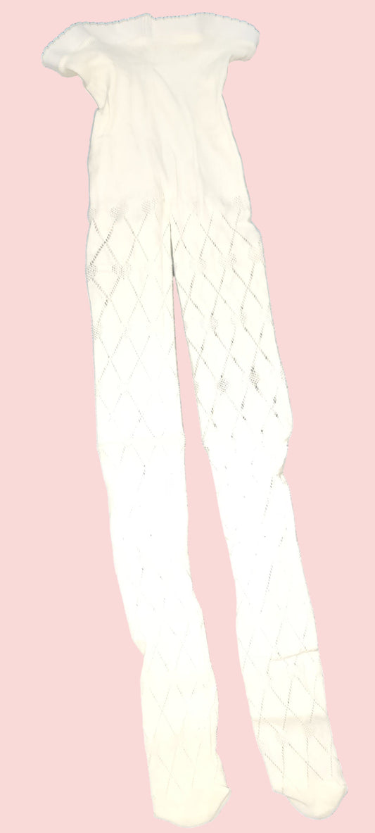 Cotton Summer Weight Lace Panty Hose