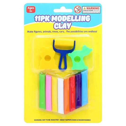 Coloured Modelling Clay Set 11pk