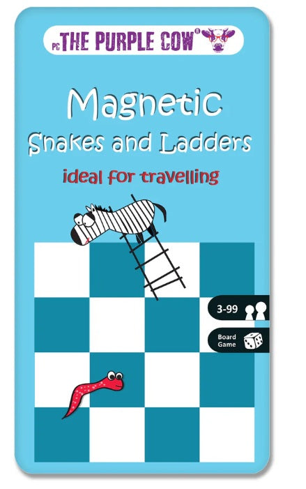 The Purple Cow Magnetic Travel Games -Snakes & Ladders
