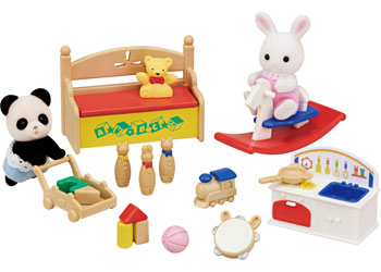 Sylvanian Families - Baby's Toy Box Snow Rabbit & Panda Babies