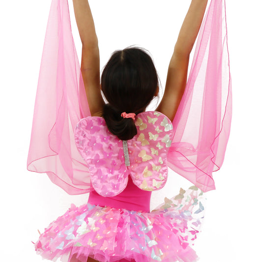 Pink Poppy - Rainbow Butterfly Soft Wings