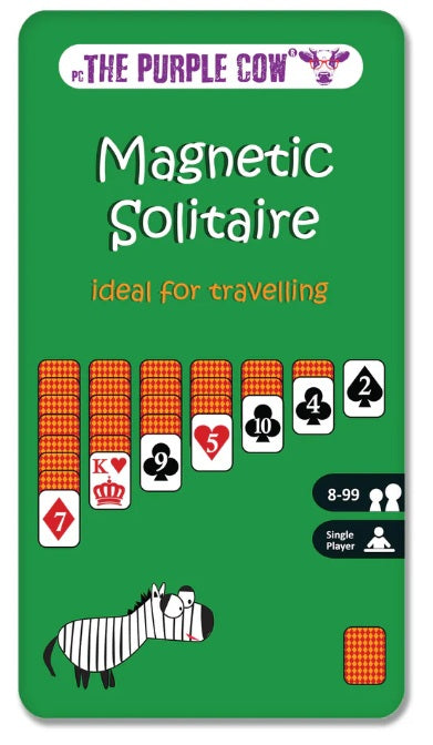 The Purple Cow Magnetic Travel Games -Solitaire