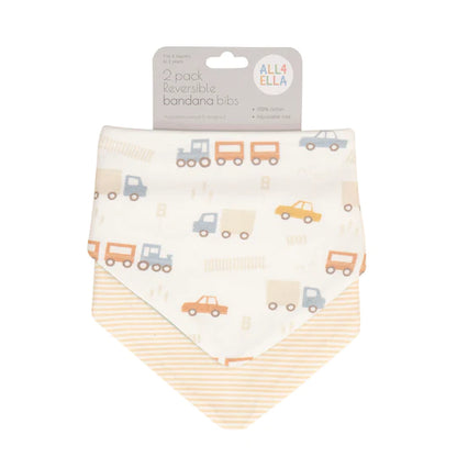 All4Ella - Bandana Bib - 2pk - Assorted
