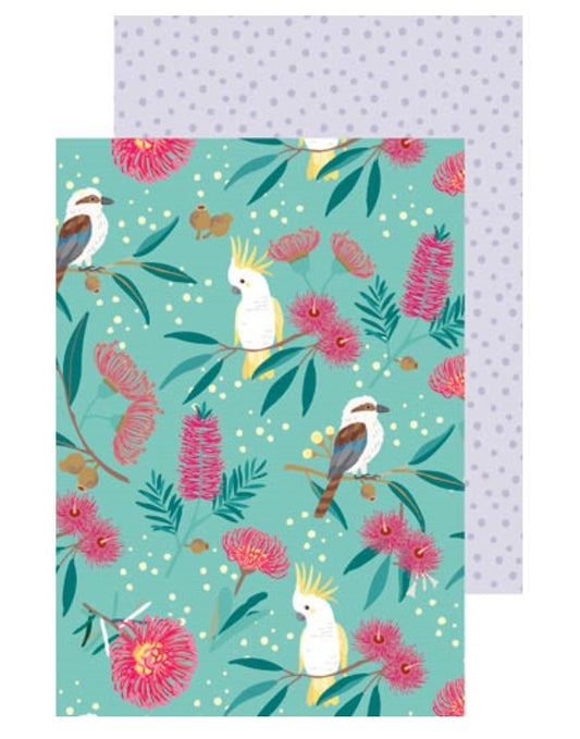 Gift Wrap- Australiana/grey spots