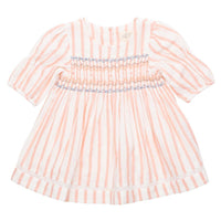 Albetta- Hand Smocked Stripe Dress