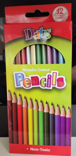 Pencils Dats Metallic colours 12s -ASST
