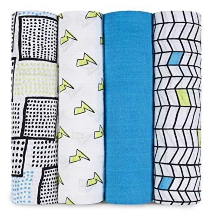 Aden and Anais - Classic Swaddle - Whizz Kid 4pk