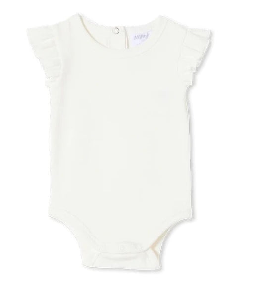 Milky - White Rib Bubbysuit