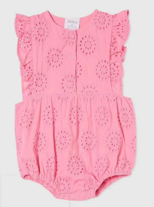 Milky - Broderie Playsuit