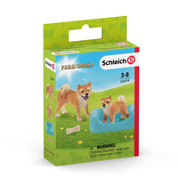 Schleich - Farm World - Shiba Inu Mother & Puppy - 42479