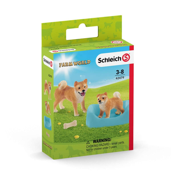 Schleich - Farm World - Shiba Inu Mother & Puppy