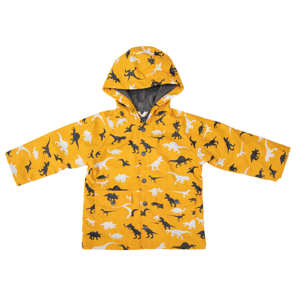 Korango- Dino Colour Change Raincoat Mustard