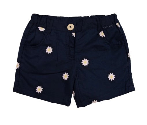 Korango - Flower Embroidered Short Navy