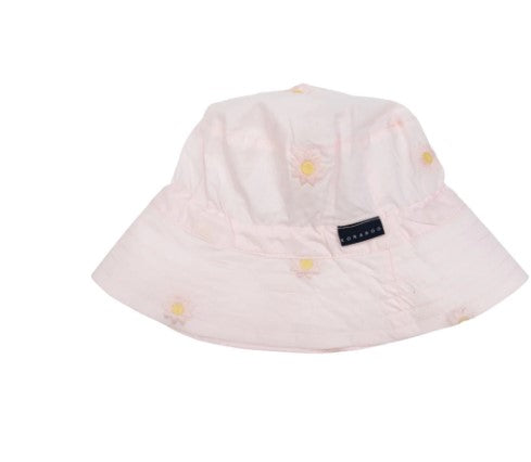 Korango- Flower Embroidered Sun Hat Light Pink
