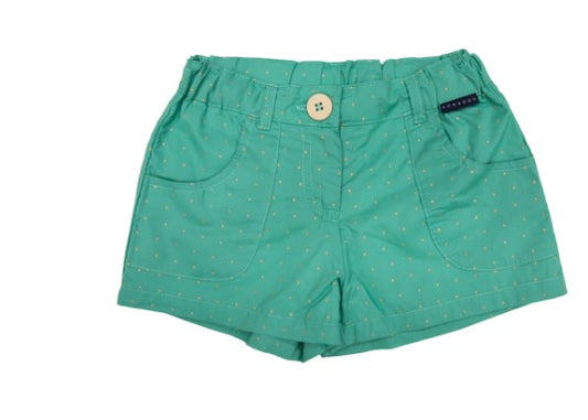 Korango - Gold Spot Cotton Poplin Short Green