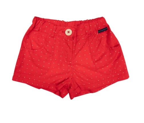 Korango - Gold Spot Poplin Short Red