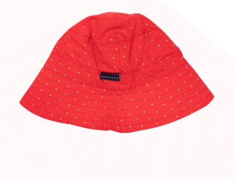 Korango - Gold Spot Cotton Poplin Sun Hat Red