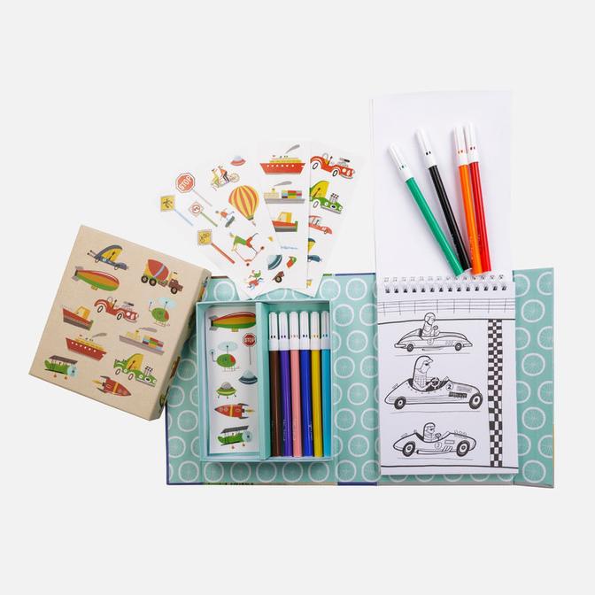 Tiger Tribe- Colouring Set - Transport