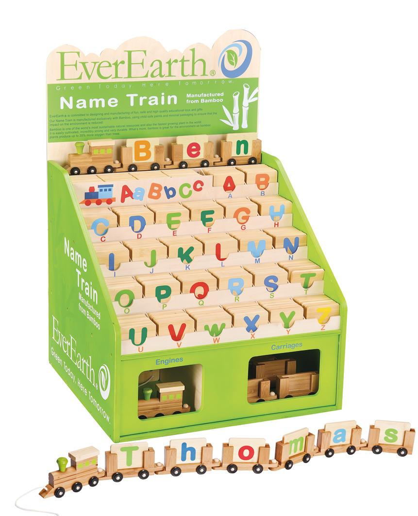 EverEarth - Bamboo Name Train - Letters Assorted