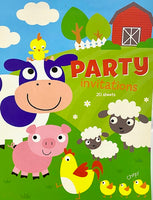 Artwrap - Party Invitations 20 Sheet Pad - Farm Animals