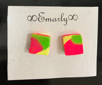 Emarly - Stud Earrings - Square