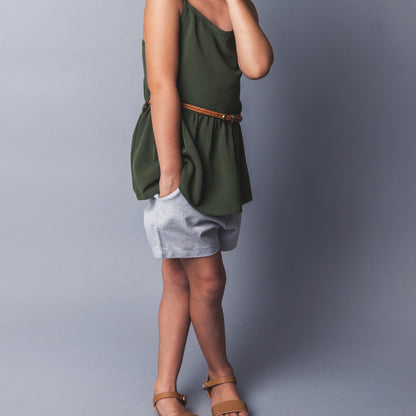 Love Henry Girls Tailored Short Grey