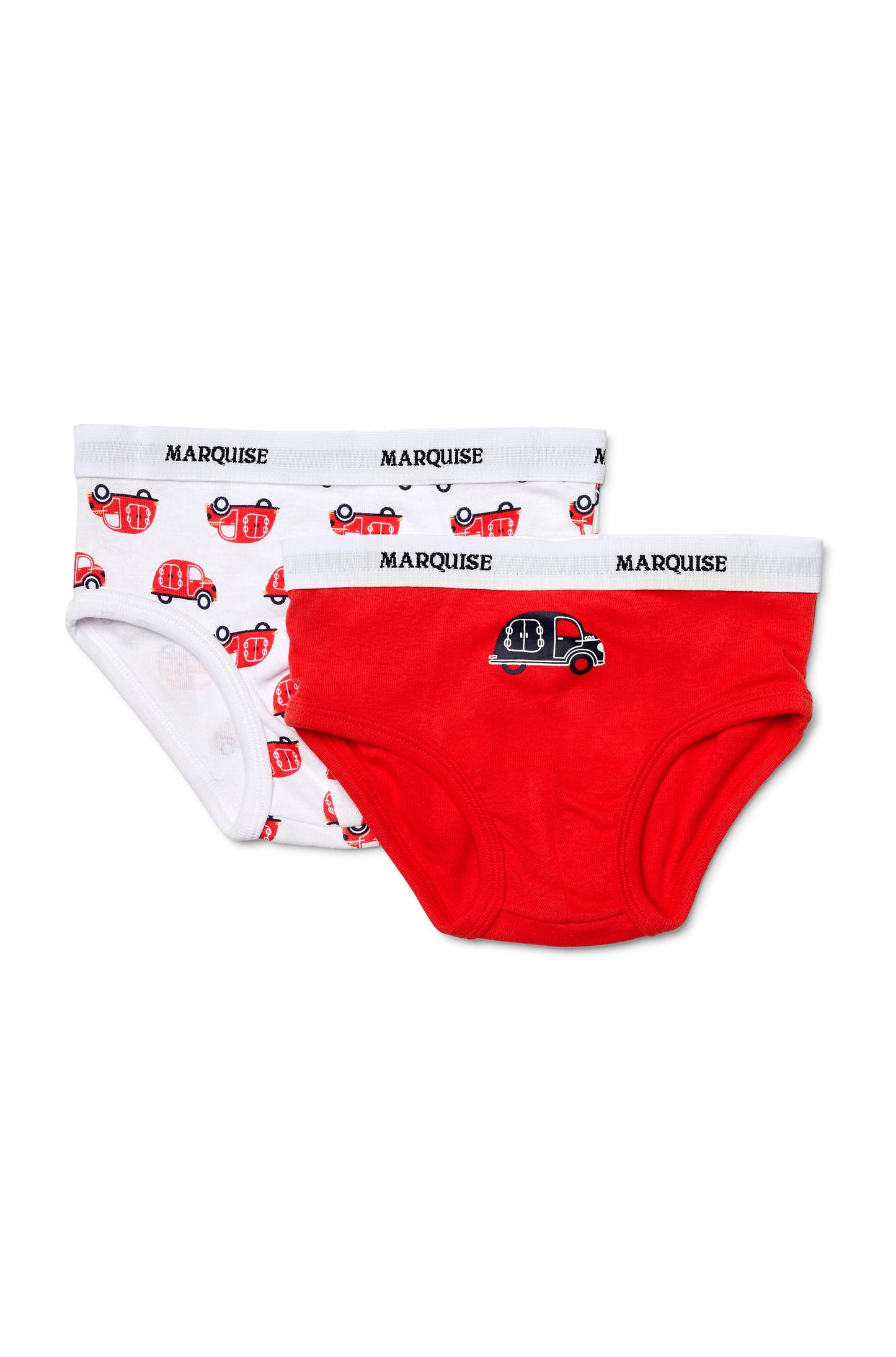 Marquise - Boys 2pk Print/ Red Underwear Cars