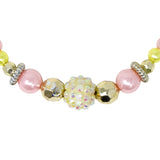 Pink Poppy- Lemon Delight Stretch Beaded Necklace & Bracelet Set