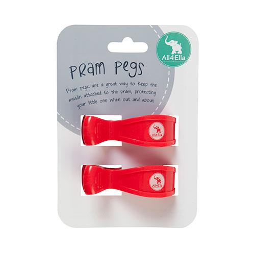 All4Ella - Pram Pegs - 2pk Assorted