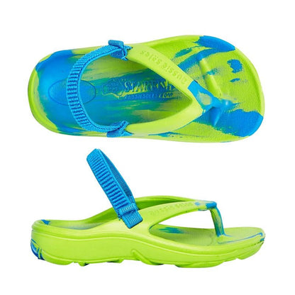 Aussie Soles -Starfish Junior Arch Support Thongs Blue-Green