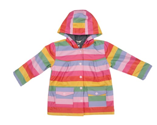 Korango - Striped Raincoat Rainbow Stripe