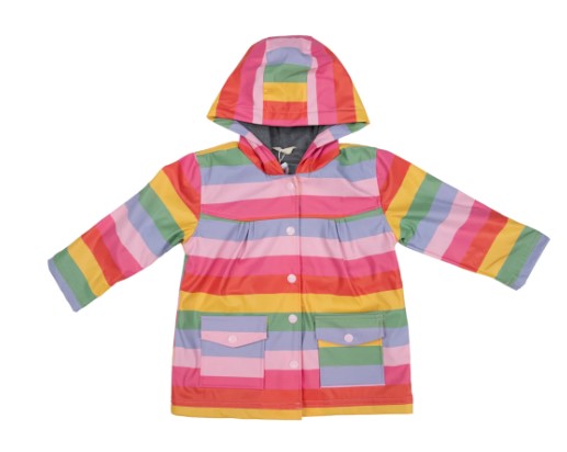 Korango- Striped Raincoat Rainbow Stripe