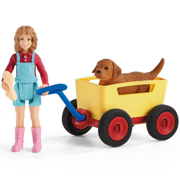 Schleich- Puppy Wagon Ride