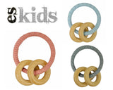 Es Kids- Teether Silicone Wood Rings- Assorted