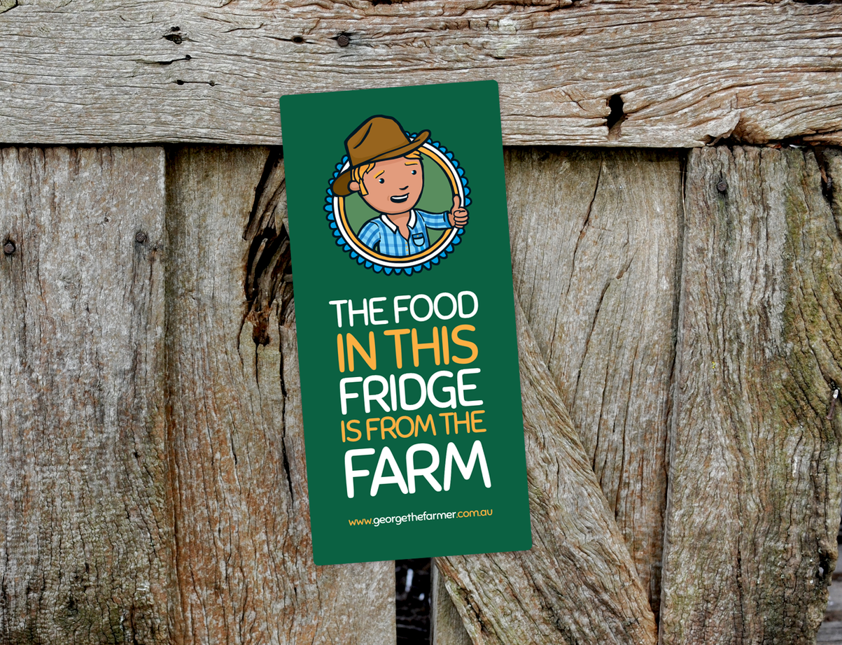 George the Farmer - Food in the Fridge is from the Farm Magnet