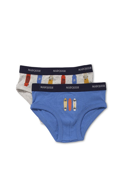 Marquise - Boys 2pk Underwear Blue/Print Skateboards