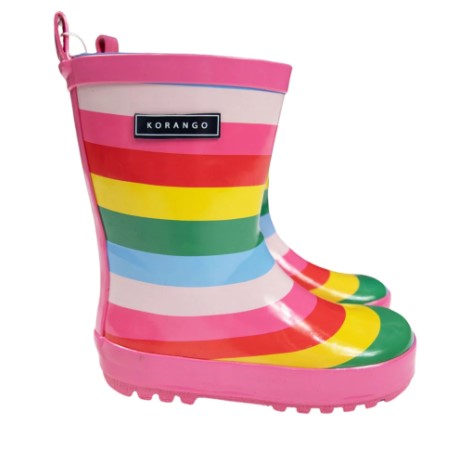 Korango- Rainbow Striped Rain Boot - end of line