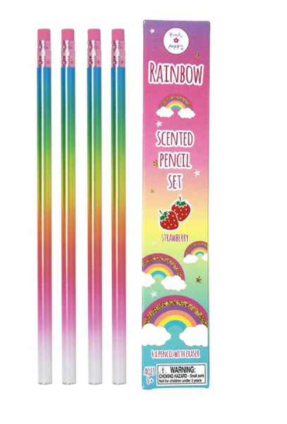Pink Poppy- Rainbow Scented Pencils 4pk