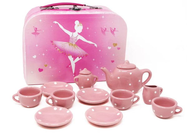Pink Poppy- Pirouette Princess Porcelin Tea Set in Case